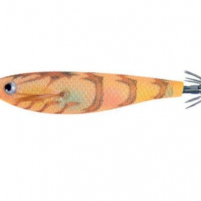 Isca artificial de pesca amarela e laranja com anzóis múltiplos