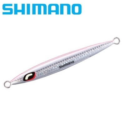 Isca de pesca metálica prateada SHIMANO com argolas em ambas extremidades