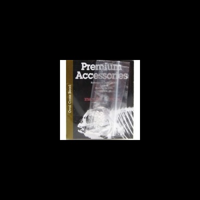 Blue fox cross bead oval