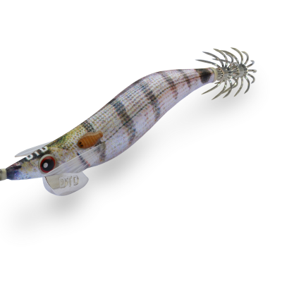 isca artificial para pesca com padrão riscado e anzóis múltiplos