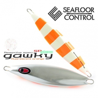Pesos de pesca metálicos SEAFLOOR CONTROL GAUKY SP glow laranja fluorescente e prateado