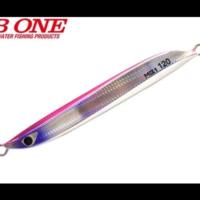 Isca de pesca metálica colorida com texto M83 120