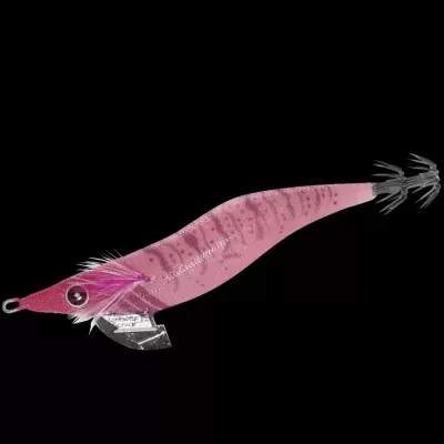 Isca de pesca rosa em forma de camarão com detalhes prateados