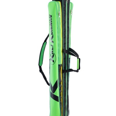 Estojo de transporte para tacos de golfe verde neon e preto com alça e bolsos