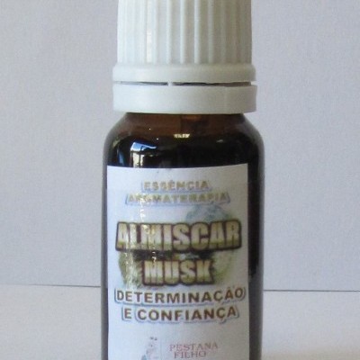 frasco de essência aromaterapia almíscar musgo