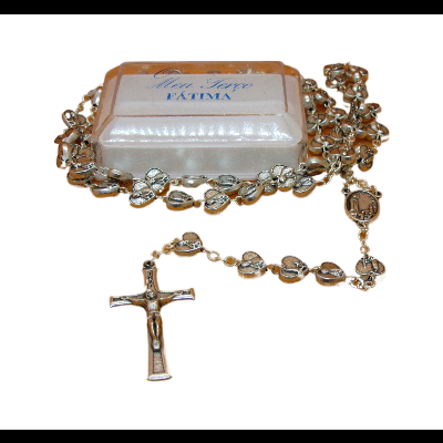 Terço Fátima Coração Metal