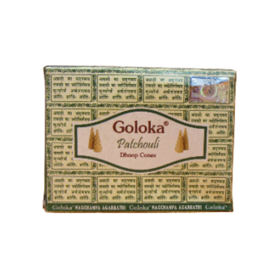 Caixa de incensos Goloka Patchouli Dhoop Cones