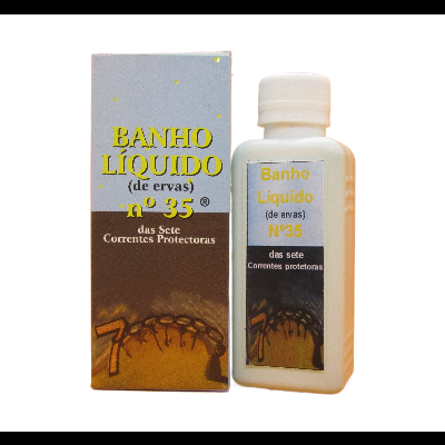 Frasco e embalagem cartonada de Banho Líquido nº 35
