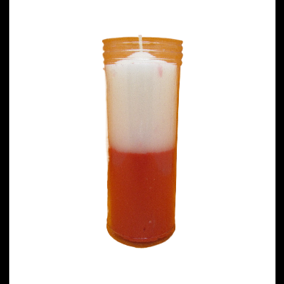 Vela de Copo - Branca e Vermelha