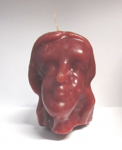 Vela Cabeça Mulher Vermelha
