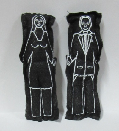 Bonecos de Pano Casal Preto