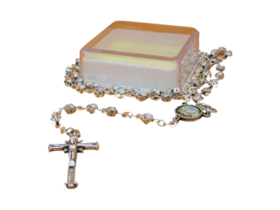 Terço Fátima Rosas Metal