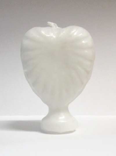 Vela Coração Branco