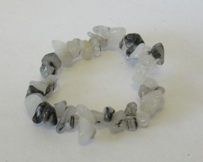 Pulseira Chip de Quartzo com Turmalina