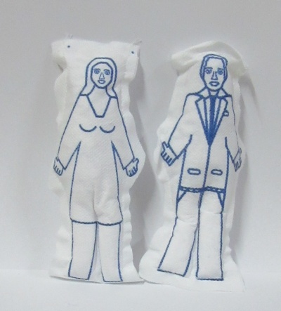 Bonecos de Pano Casal Branco