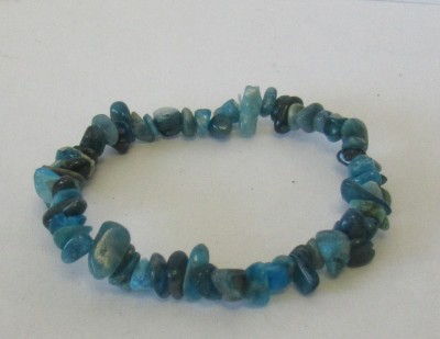 Pulseira Chip de Apatito Azul