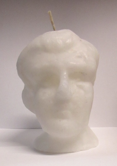 Vela Cabeça Homem Branca