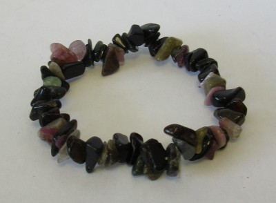 Pulseira Chip de Turmalina Multicolor