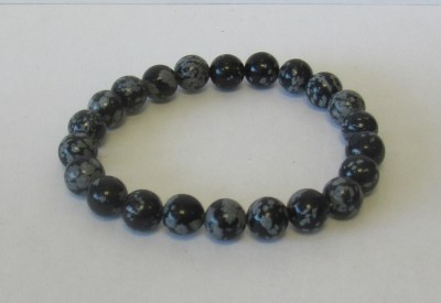 Pulseira Pedra Rolada - Obsidiana