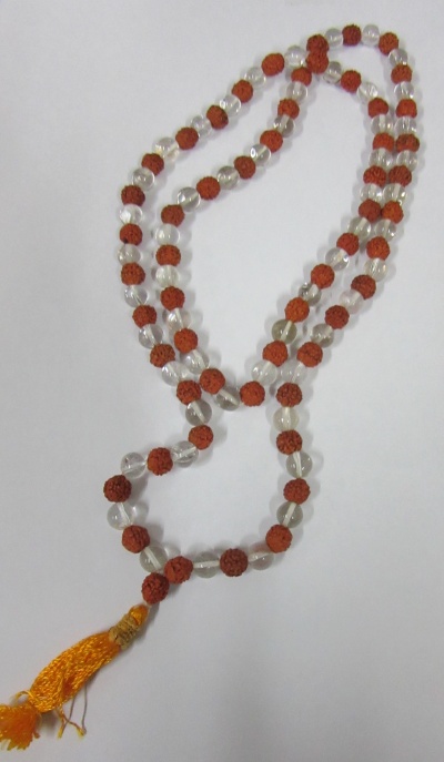 Japamala Rudraska e Quartzo Cristal