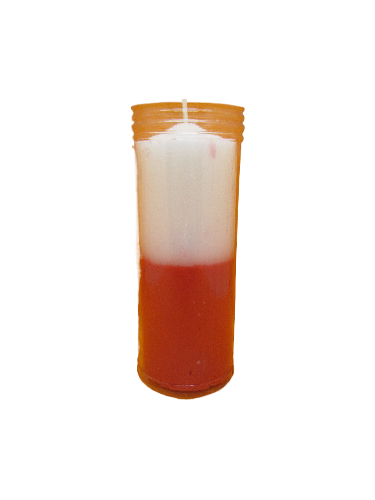 Vela de Copo - Branca e Vermelha