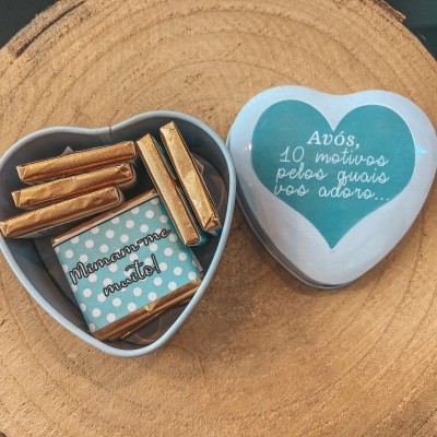 Caixa coração avós