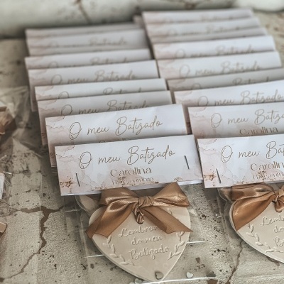 GESSO PERFUMADO MEU BATISMO DOURADO/ROSA