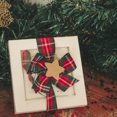 Caixinha com porta chaves natal