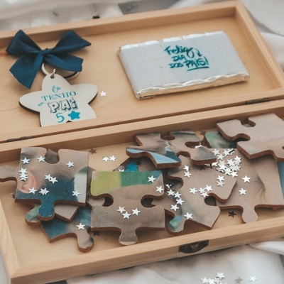 Caixa puzzle dia dos pais