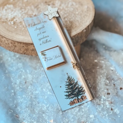 Conjunto lapis com chocolate