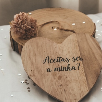 Coração pedido madrinha