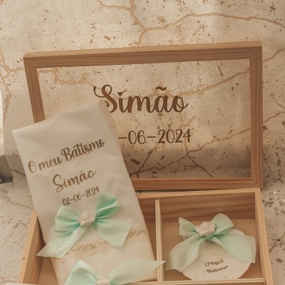 Caixa Batismo Verde CLARO