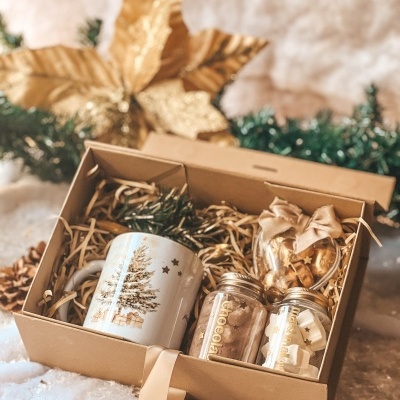 Caixa chocolate quente masculina