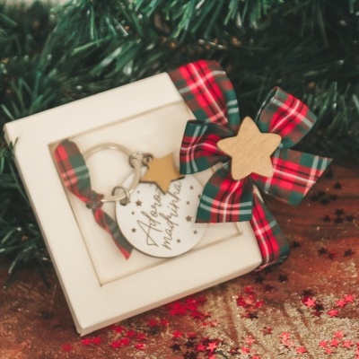 Caixinha com porta chaves natal