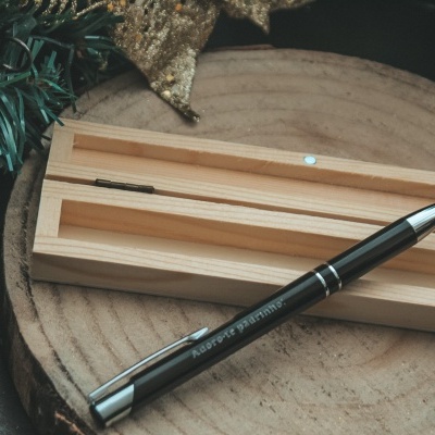 Caixa C/ Caneta Preta Natal