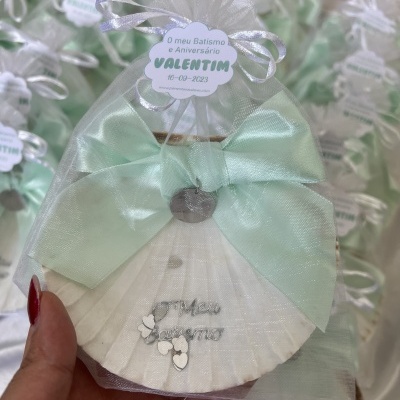 Lembrança concha verde água