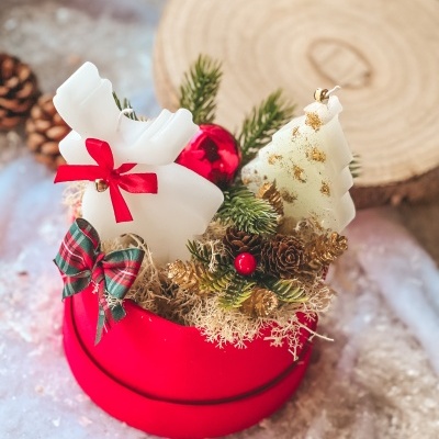 Caixinha vermelha rena