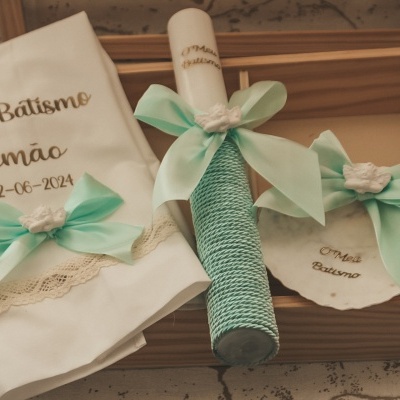 Caixa Batismo Verde CLARO