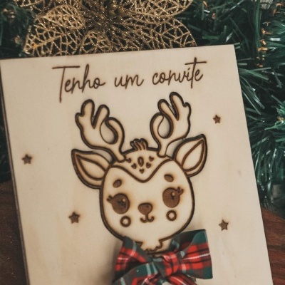 Convite padrinhos rena