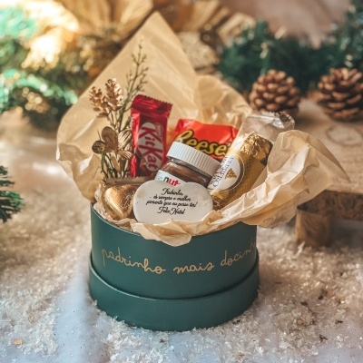 Caixa padrinho docinho natal