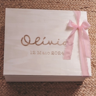 Caixa batismo XXL rosa