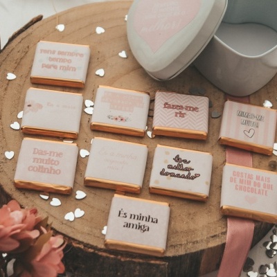 Caixa madrinha ramo + coração