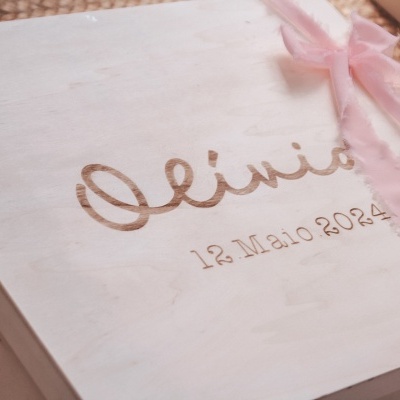 Caixa batismo XXL rosa