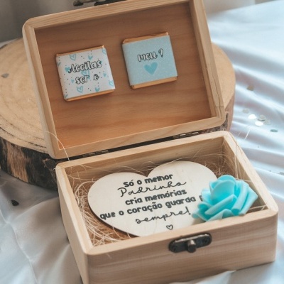 Caixa convite com iman PADRINHO