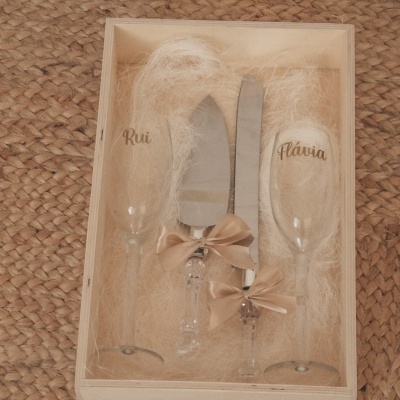 Conjunto Copos e Talheres Cerimónia