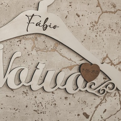 Cabide noivo coração