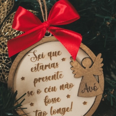 Bola de Natal “ sei que estarias presente”
