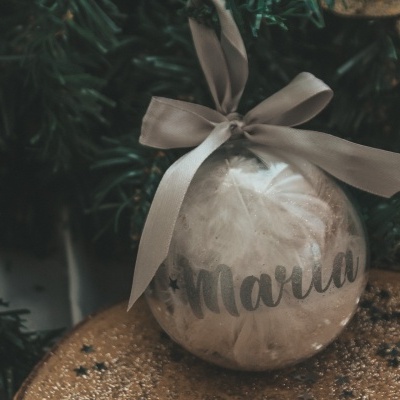Bola de Natal Acrílico - Prateada