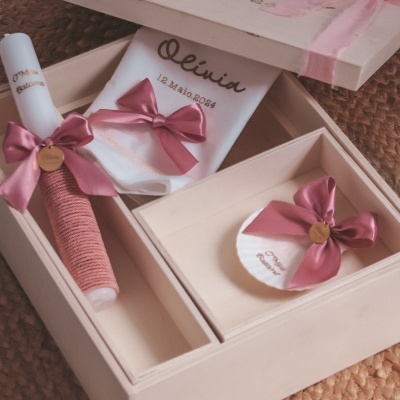Caixa batismo XXL rosa