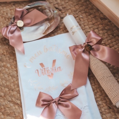 Caixa rosa velho com bege